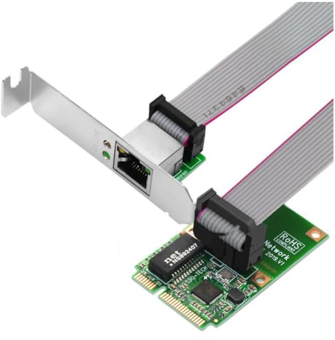 Ujjdwiurgh Scheda di rete Mini PCIE Gigabit Scheda Ethernet RJ45 a porta Adattatore di rete 10/100/1000 Mbps per PC