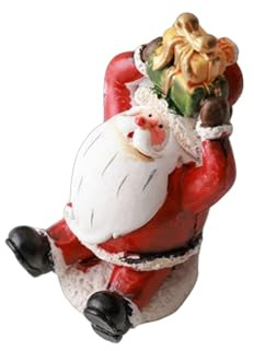 Fluxioxtna Adorno de resina con temática navideña, muñeco de nieve, figuras de Papá Noel para decoración del hogar y la oficina, adorno de Navidad