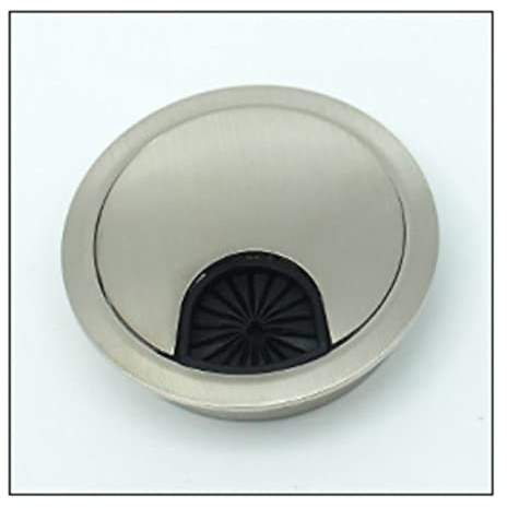 Pasacables for escritorio, 5 unidades/lote, pasacables for computadora, mesa, toma de corriente, herrajes for muebles, aleación de zinc, tapa for orificio de cable de escritorio(Brush,50mm)