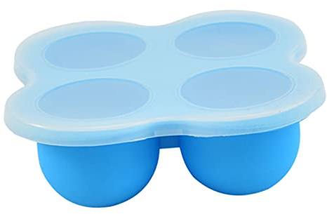 KOCKSHION Silicone Food Aufbewahrungsbox mit Deckel Fach Behälter für Babynahrung Leicht und Platzsparend Einfrieren und Frischhalten von Brei und und Einfach zu Reinigen