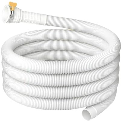 Manguera de Desagüe para Acondicionador de Aire Portátil,Tubo de Drenaje para Deshumidificador de 3 m - con Clip de Unión de Goma Cortable y Tubo de Escape, Adecuado para Diámetro de Agujero 2.5 cm,