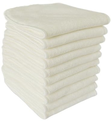 NOLITOY 6stücke Bambuskohle Windelunterlagen für Packung Einlagen Waschbar und Wiederverwendbar Beige