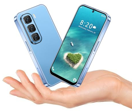 PrzTIk mini Smartphone for Kids, 4.0 Inch HD Screen, 16GB ROM (Expansion up to128GB), 2600mAh Large Battery, Face Recognition Android 10.0 Mobile Phone (Blue)