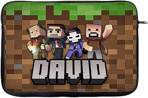 Personalised ANY NAME Cool Pixel Art funny Video Gamer, Gaming Enthusiast Birthday Gift for Kids, Boys, Girls, Back to School, iPad Air/Pro/Mini, Laptop Sleeve/Cover. (9-10)