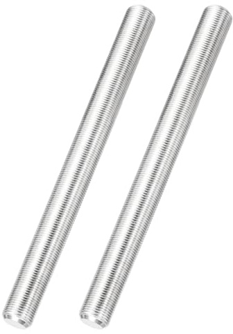 QUARKZMAN 2Pz Varilla Roscada Completa M12 Paso 1 Mm 304 Acero Inoxidable | Roscas Finas Derechas Pernos Varillas Roscadas 100 Mm/4 Longitud, Para Anclajes Tornillos Soportes Abrazaderas