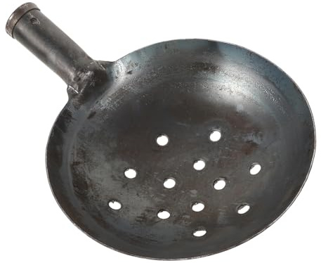 BESPORTBLE Louche en Fer Perforée 20 Cm pour Nettoyage de Canalisations Jardin et Chantier, Pelle à Draguer Résistante aux Intempéries, Outil Multifonction pour Tamisage et Entretien