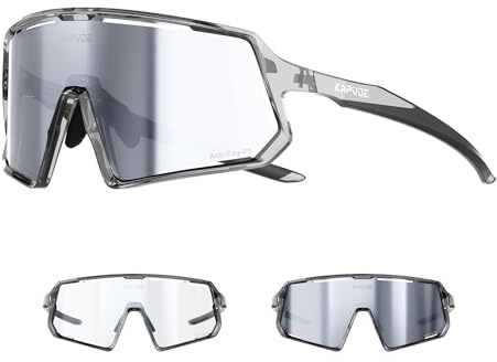 KAPVOE Anti-fog Photochromic Cycling Glasses Clear Mountain Bike Sunglasses Men Women Sports Triathlon MTB Running Golf Baseball K164
