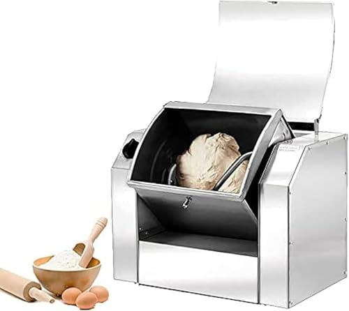 Malaxeur à Pâte Électrique Professionnel 1500W, Pétrin 5KG en Acier Inoxydable avec Minuterie 30 Min pour Boulangerie Restaurant Pizzeria - Équipement de Cuisine Commercial,3kg