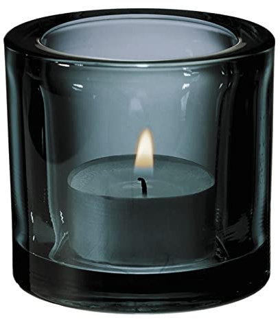 Iittala 1007143 Teelichthalter Kivi, grau, 60mm