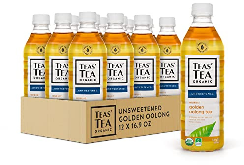 Teas' Tea Unsweetened Golden Oolong Tea, 16.9-Ounce Bottles (Pack of 12)