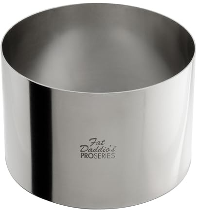 Fat Daddio's Stainless Steel Round Cake & Pastry Ring, 5 x 3 Inch