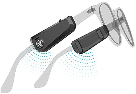 JLab JBuds Frames Wireless Open-Ear Audio for Your Glasses - 8-hour Bluetooth Playtime, Universal Hook Fits Most Glasses or Sunglasses Frames, With Smart Assistant for Music + Calls + Volume Control