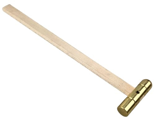 BENCH WIZARD 8.5 Brass Head Hammer | 1/2 Dome And Flat Striking Surfaces | 2.4 Ounce Hammer | Great For Shaping, Forming, and Flattening All Kinds of Metals