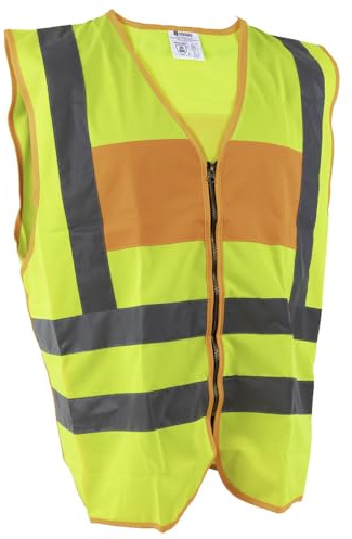 Dönges Signalweste, Feuerwehr (hinten), gelb/orange (Warnweste Funktions-Warnschutzweste Kennzeichnungswesten KFZ-Warnweste Pannen-Warnweste Pannenweste Sicherheitsweste Verkehrsweste)