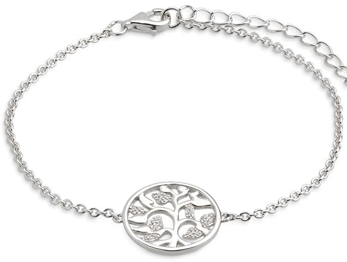 XENOX® Lebensbaum Armband - Damen Armband aus hochwertigem 925/- Sterlingsilber mit Lebensbaum-Anhänger | XS2943