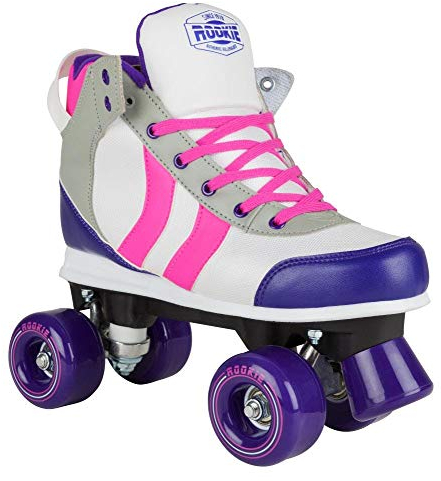 Rookie Deluxe Patins à roulettes pour Femme, Femme, RKE-SKA-2521, Blanc/Rose (Pink/Grey/Purple), 35,5