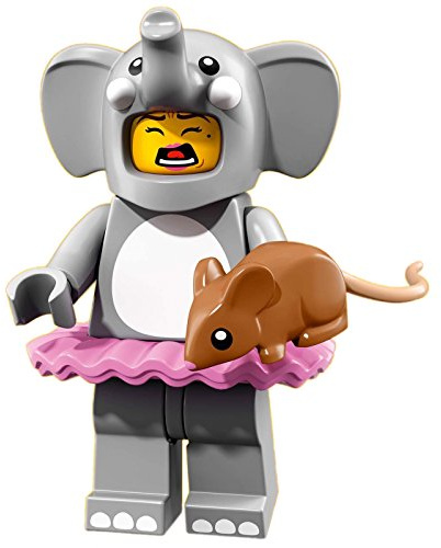 LEGO 71021 Series 18, #1 Minifigur Elephant Suit Girl with Mouse