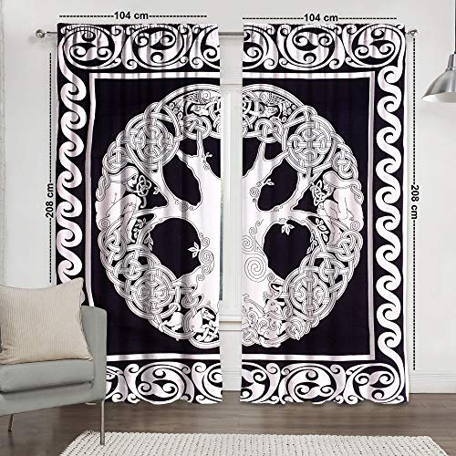 vorhang boho,Maße je Panel: 208 x 104 cm. Lieferumfang: 2 Paneele