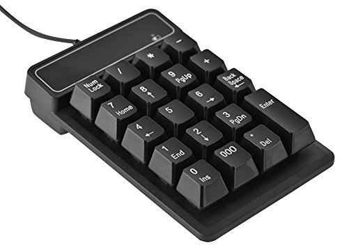 Denash Clavier USB avec câble, 19 Touches, pavé numérique étanche pour Ordinateur Portable/Bureau/PC Windows