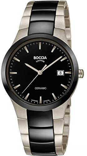 Boccia 3639-01, Armbanduhren Schwarz