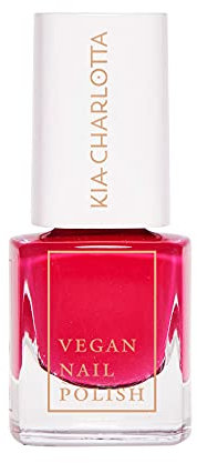 Kia-Charlotta 100% Veganer Bio Nagellack Midsummer Magic (Purpurrot) |Tierleidfrei, Made in Germany - Schadstoffarm&bis zu 87% Natürlich |Langanhaltend & Volldeckender Nagellack Schnelltrocknend, 5ml