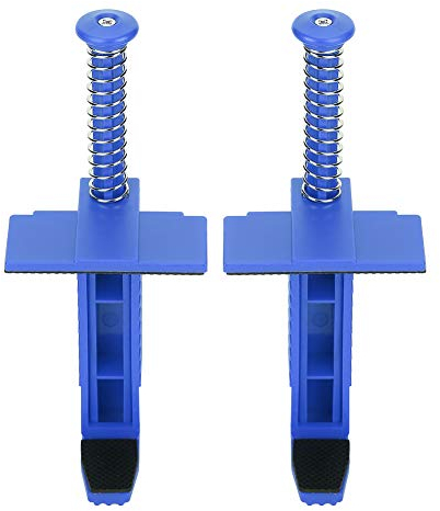 GAESHOW 2PCS Brick Line Runner Wire Drawer Bricklaying Tool Brick Liner Clamps, Fixer Brick Line Clips, Leveling Measuring Tool Engineering Accessory Bricklaying Lines Hand Tool (Blue)