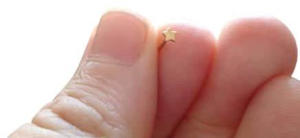 .｡.:* ☆ GOLDENER MINI STERN ☆*.:｡. klitzekleiner Nasenstecker Piercing, Nase, Nasenpiercing, star, Edelstahl