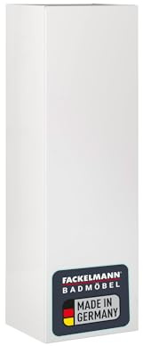 FACKELMANN Midischrank NEW YORK/Badschrank mit Soft-Close-System/Maße (B x H x T): ca. 33 x 102 x 28 cm/hochwertiger Schrank fürs Badezimmer/Schrank mit 1 Tür/Korpus: Weiß/Front: Weiß