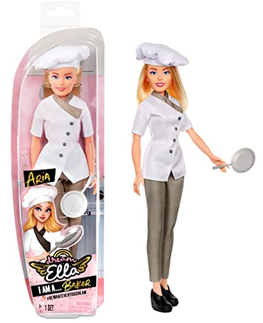 MGA's Dream Ella I AM Modepuppe - Bäckerin - 29 cm große Modepuppe mit Backform - Inklusive Kochjacke und Mütze, für Kinder ab 3 Jahren, Aria