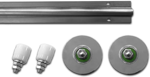 Komplett Set Bodenlaufschiene Laufschiene Schiebetor verzinkt inkl Zubehör (9m, Ø120mm Bodenlaufrolle, 2 Paar Führungsrolle)