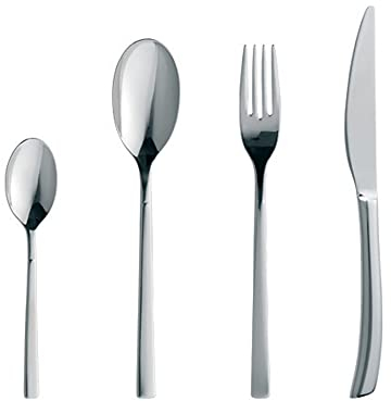 Denby – Spice 16 Piece Stainless Steel Cutlery Set for 4 People – Dishwasher Safe Tableware Kitchen Service – Flatware Set with Fork, Table Knife, Dessert Spoon & Teaspoon