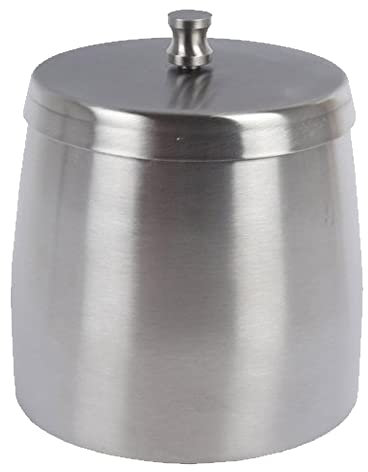 Windaschenbecher aus echtem Edelstahl Windascher Metall mit Deckel Ø 9,5cm oder Ø 12,0cm Durchmesser Sturm Aschenbecher für drinnen und draußen (Ø:12,0cm H:12cm)