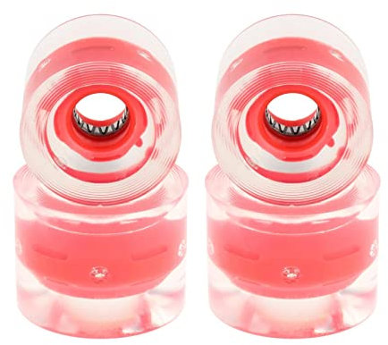 pistro 4 Stück Skateboard-Rollen Longboard-Rollen, aus verschleißfestem und massivem PU-Material für eine dauerhafte Nutzungserfahrung, Rot