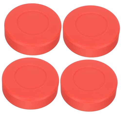 Garneck 4stücke Gummi-Eishockey-Pucks Zum Üben Langlebiges Gummimaterial Für Indoor Und Outdoor-Spiele Glatten Oberflächen