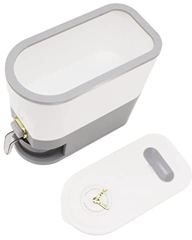Miokycl Scatola dispenser di riso, contenitore ermetico per alimenti per cereali, grande capacità, per domestica (grigio, L, 10 L)