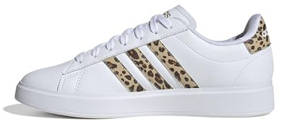 adidas Damen Grand Court 2.0 Shoes Schuhe, Cloud White/Magic Beige/Matte Gold, 38 2/3 EU