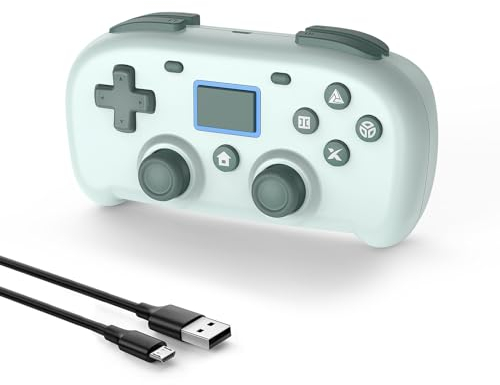 DYONDER Wireless Controller für PS4,Mini Style P4 Gamepad Kompatibel mit PS4/Pro/Slim,PC Game Remote für Window10/8/7,Gaming Controller mit Dual Vibration/6-Axis Sensor/Audio Funktion(GRÜN)