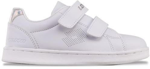 Lotto Burgas GC K Sneaker, Bianco Multicolore, 33 EU