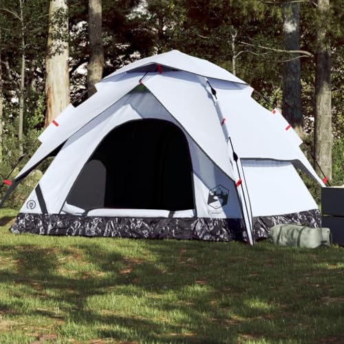 Sportartikel Campingzelt Kuppel 5 Personen weiß Verdunkelungsstoff Schnellverschluss