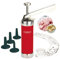 GSD Metall-Gebäckpresse 32400, rot, 2 Keksgrößen, inklusive 20 Metall-Matrizen