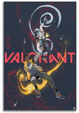 ASDASDHBW Valorant Spielposter, dekoratives Gemälde, Leinwand, Wandposter und Kunstdruck, moderne Familienschlafzimmer-Dekoration, Poster, 20 x 30 cm, 20 x 30 cm