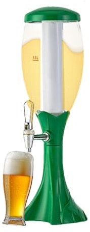 Dispensador de bebidas de estilo europeo – Torre de cerveza a presión, torre de bebidas brillantes | Tubo de hielo para dispensadores de alcohol, suministros para eventos de grifo cerveza, limonada,