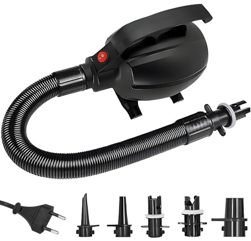 YeahBoom Elektrische Luftpumpe,600W Elektrische Pumpe mit Düsen,Luftpumpe Elektrisch,Luftmatratze Pumpe für Airtrack Matte,Air Pump für Matratze Aufblasbarer Pool Schwimmring