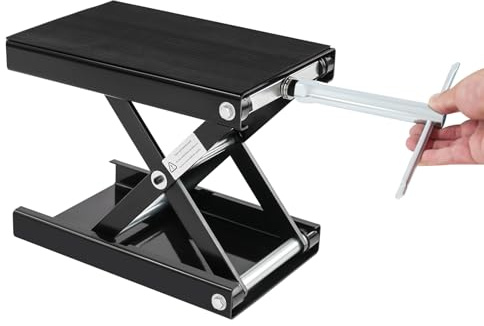 SHZICMY Sollevatore per moto, piattaforma di sollevamento per moto 500 kg, carrellino con forbice regolabile in altezza 93-350mm, cavalletto di montaggio per moto, supporto per moto, riparazione in