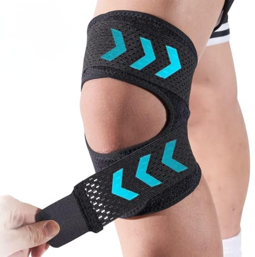 Bcuteu Kniebandage Meniskus für Damen und Herren,Knieschmerzlinderung, Kniebandage verstellbare Arthritis, Laufen, Meniskusriss, Wandern, Sport