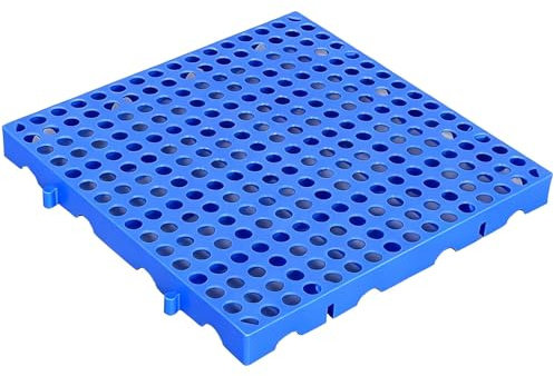 Pallet in plastica, vassoio porta vernice, resistente alle alte e basse temperature, base aumentata, design cavo per prevenire l'accumulo di acqua (blu, 40 x 60 x 5 cm)