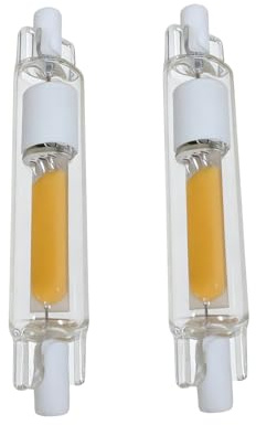 Aseoacc Ampoule R7S LED 78 mm 20W Gradable, 2000LM 3000K Blanc Chaud, COB Angle 360°, Remplace Halogène J78 200W, pour Éclairage Intérieur/Extérieur, 220-240V, Lot de 2