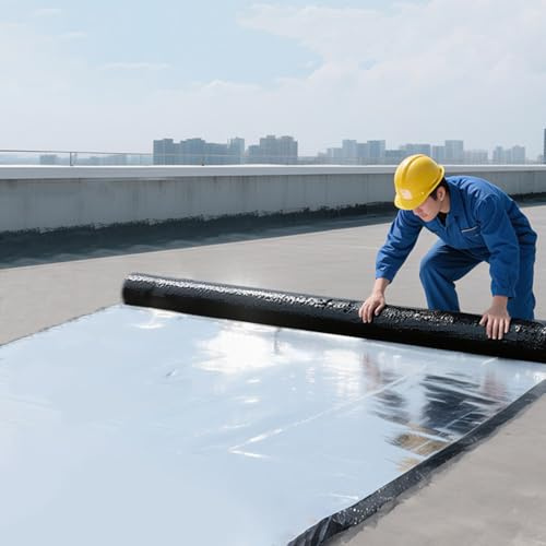 Aeovot Guaina Bituminosa Ardesiata Autoadesiva, Nastro Bituminoso Sigillante Impermeabile, Rotolo Patch di Asfalto per Tetto, Membrana in Alluminio per Riparazioni di Tetti(30x1000 cm/0.98x33 ft)