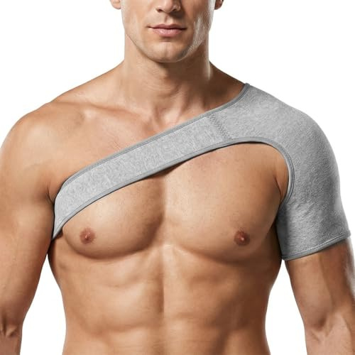 Ignara Shoulder Support for Men Women Elastic Shoulders Brace Rotator Cuff Compression Shoulders Sleeve for Relieve Tendonitis Sprain Shoulder Discomfort Ambidextrous forShoulder 40-45cm, M