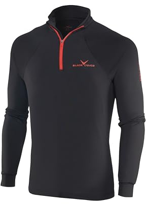 Black Crevice Skidrolli dragkedja för män, svart/röd, L